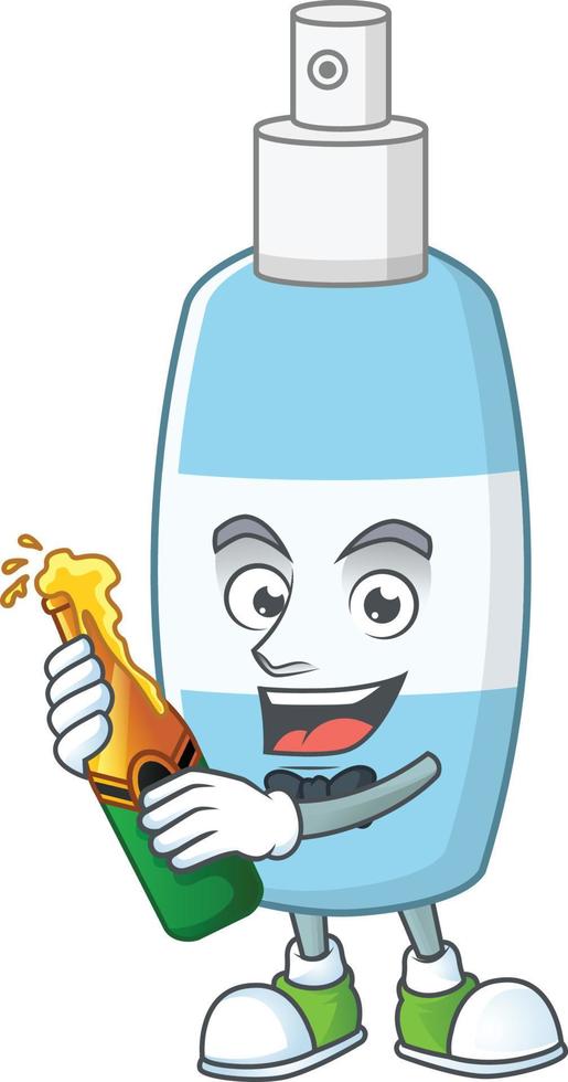 Spray hand sanitizer Cartoon character vector