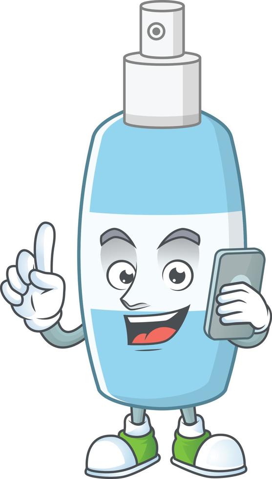 Spray hand sanitizer Cartoon character vector