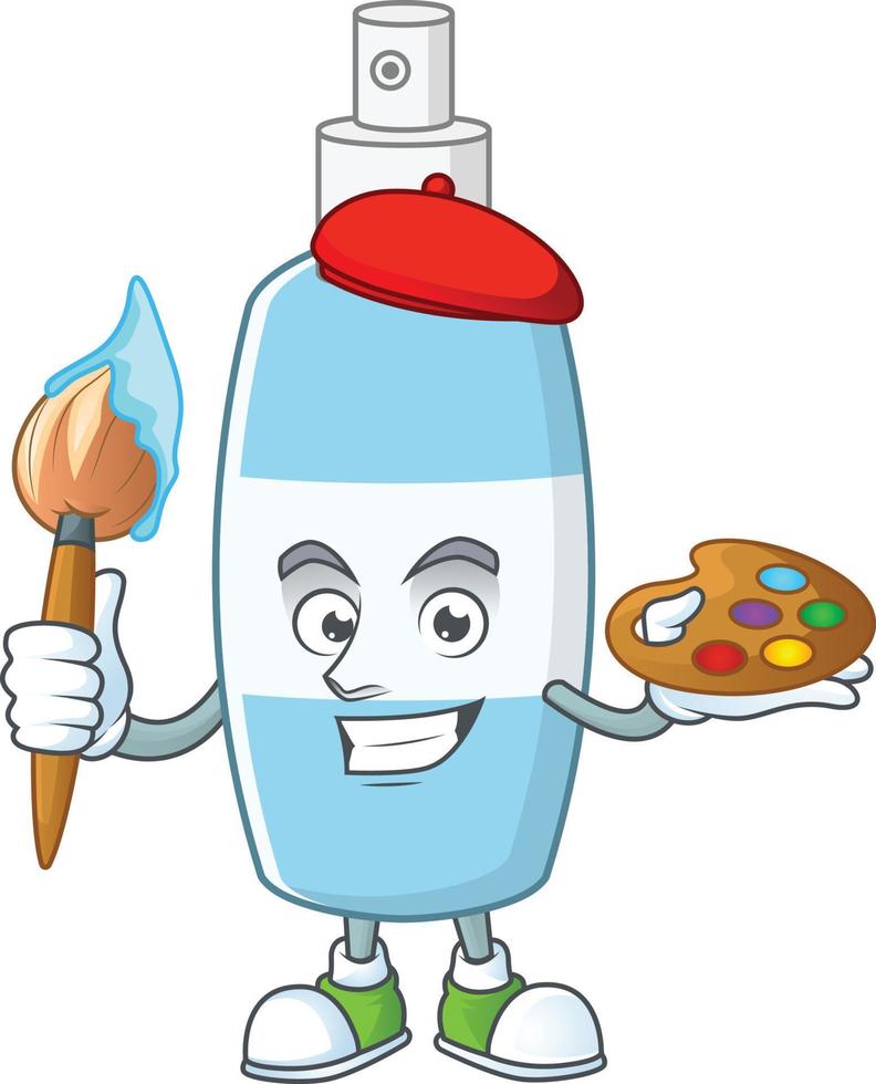 Spray hand sanitizer Cartoon character vector