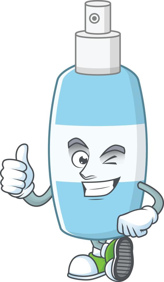 Spray hand sanitizer Cartoon character vector
