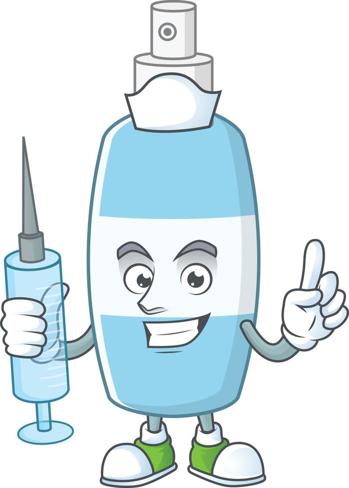 Spray hand sanitizer Cartoon character vector