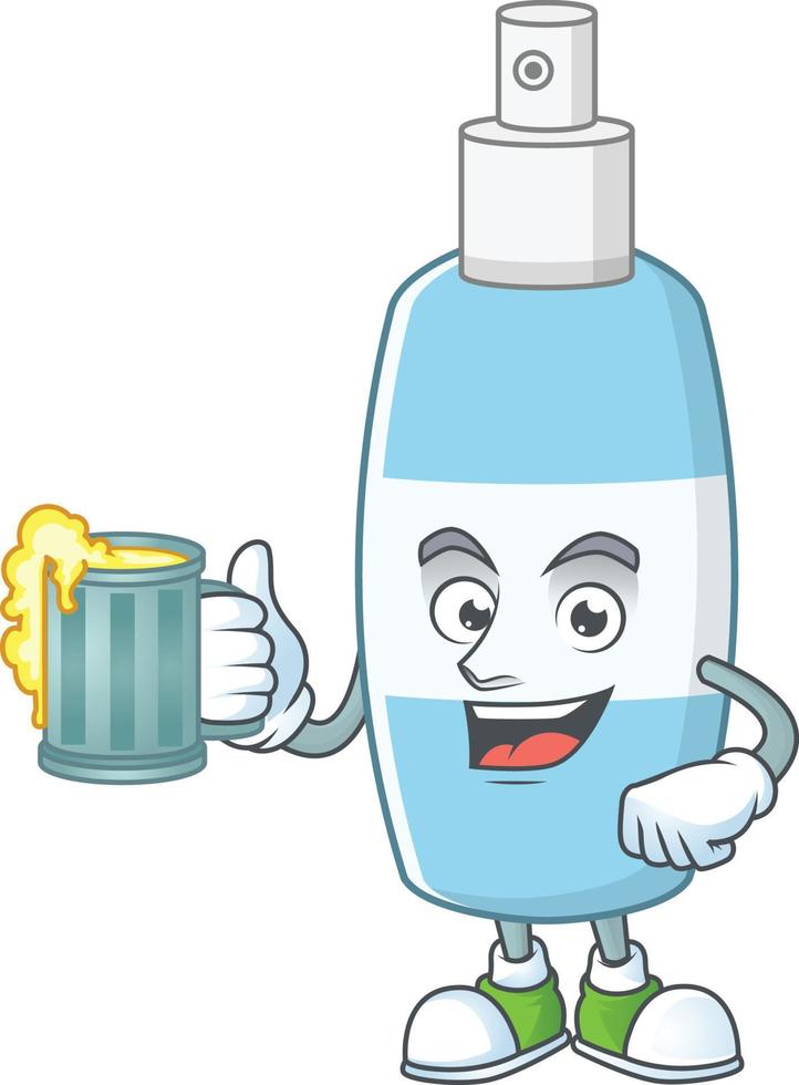 Spray hand sanitizer Cartoon character vector