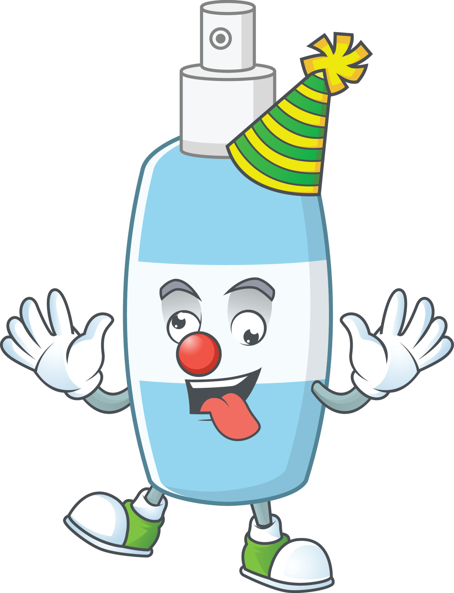 Spray hand sanitizer Cartoon character 21293296 Vector Art at Vecteezy