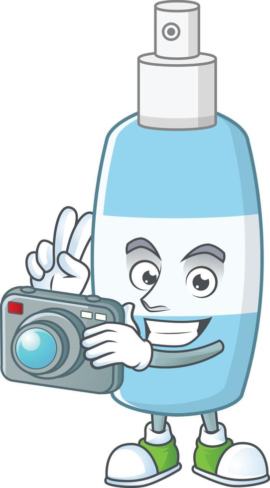 Spray hand sanitizer Cartoon character vector