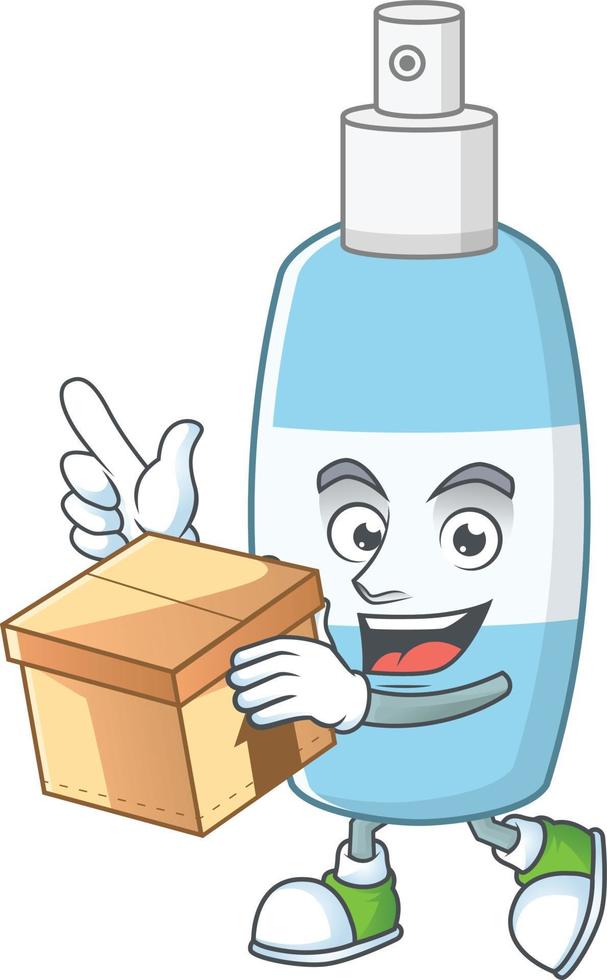 Spray hand sanitizer Cartoon character vector