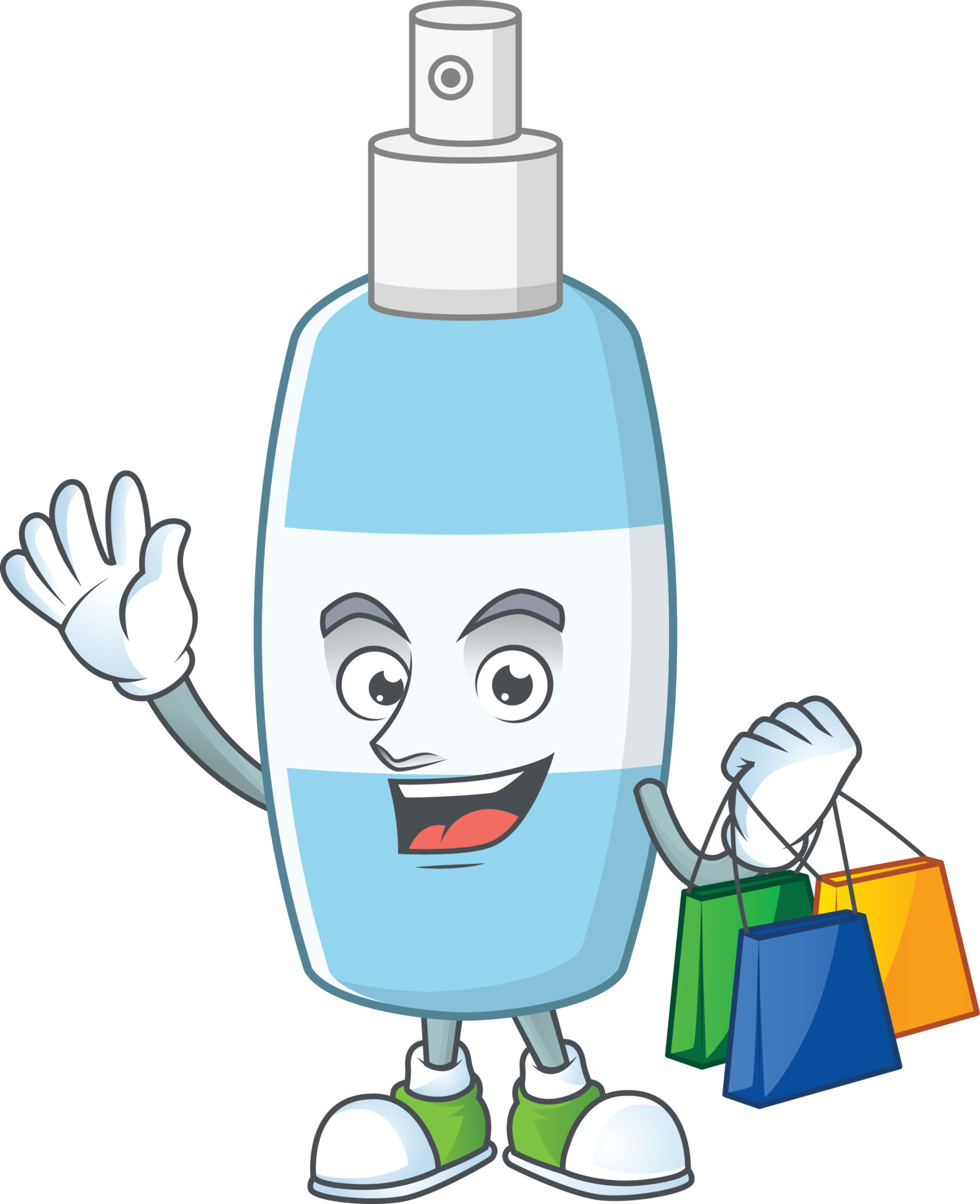 Spray hand sanitizer Cartoon character 21293307 Vector Art at Vecteezy