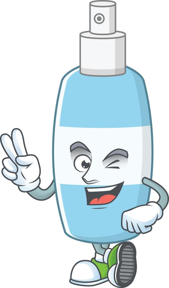 Spray hand sanitizer Cartoon character vector