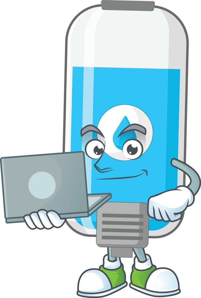 Wall hand sanitizer Cartoon character vector