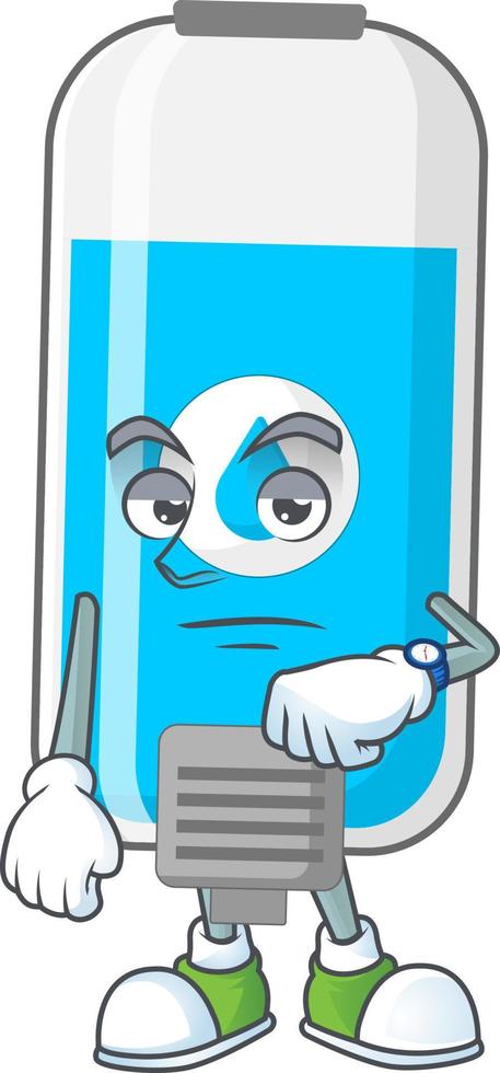 Wall hand sanitizer Cartoon character vector