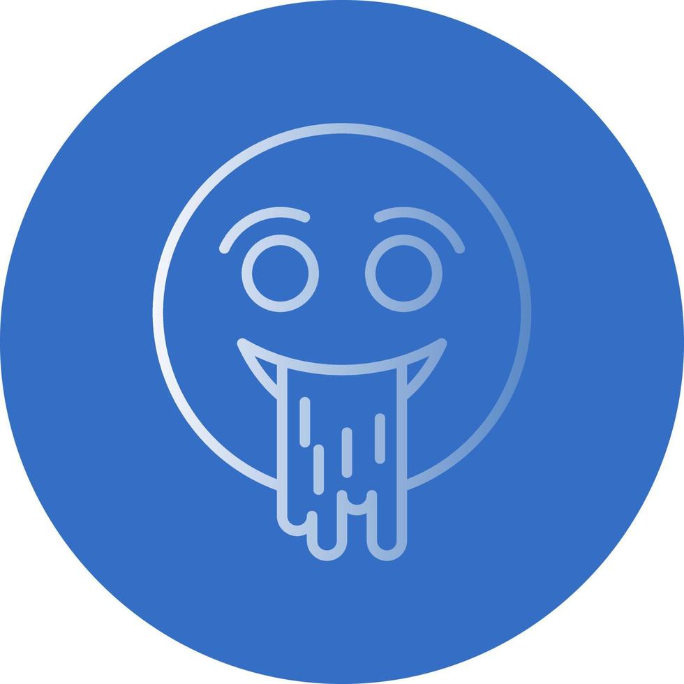 Face Vomiting Vector Icon Design