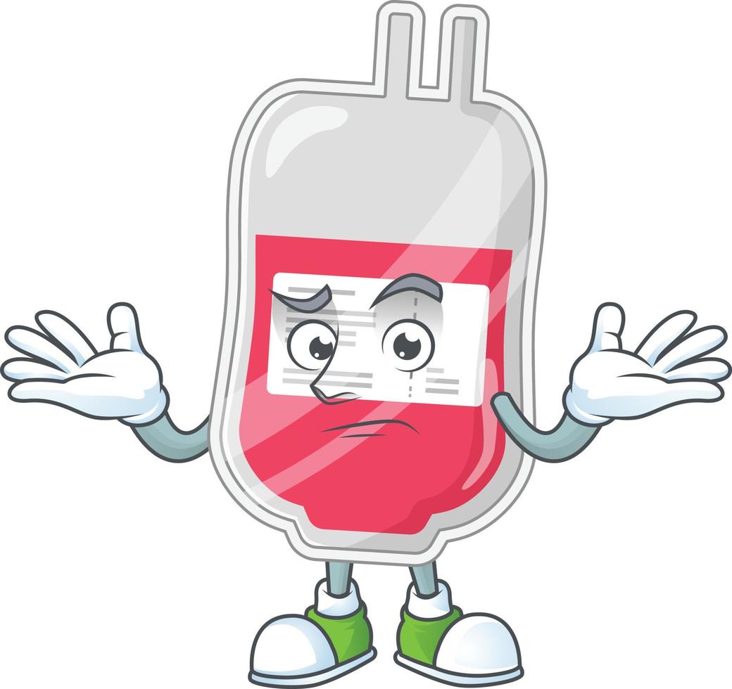 Bag of blood Cartoon character vector