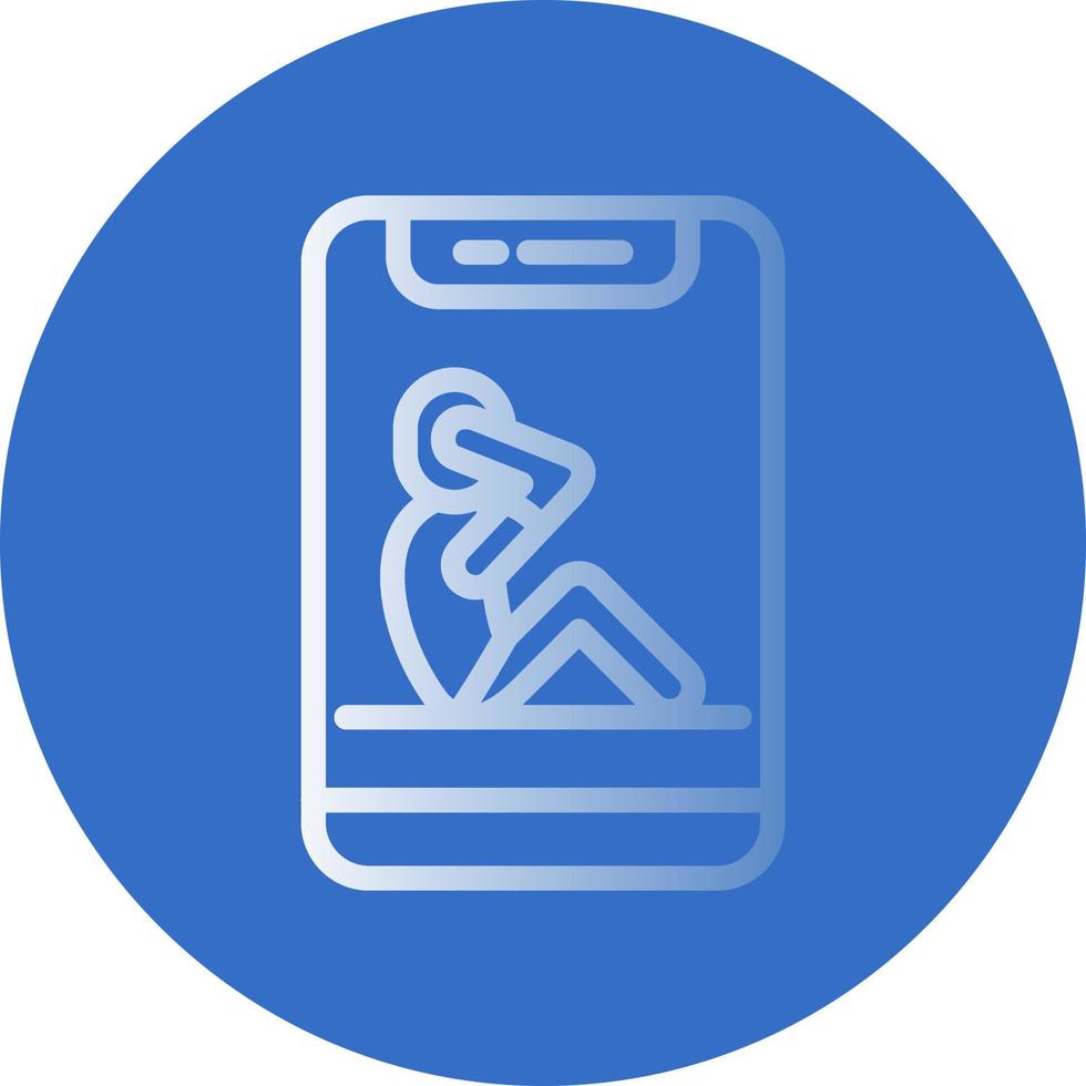 Sit Up Vector Icon Design