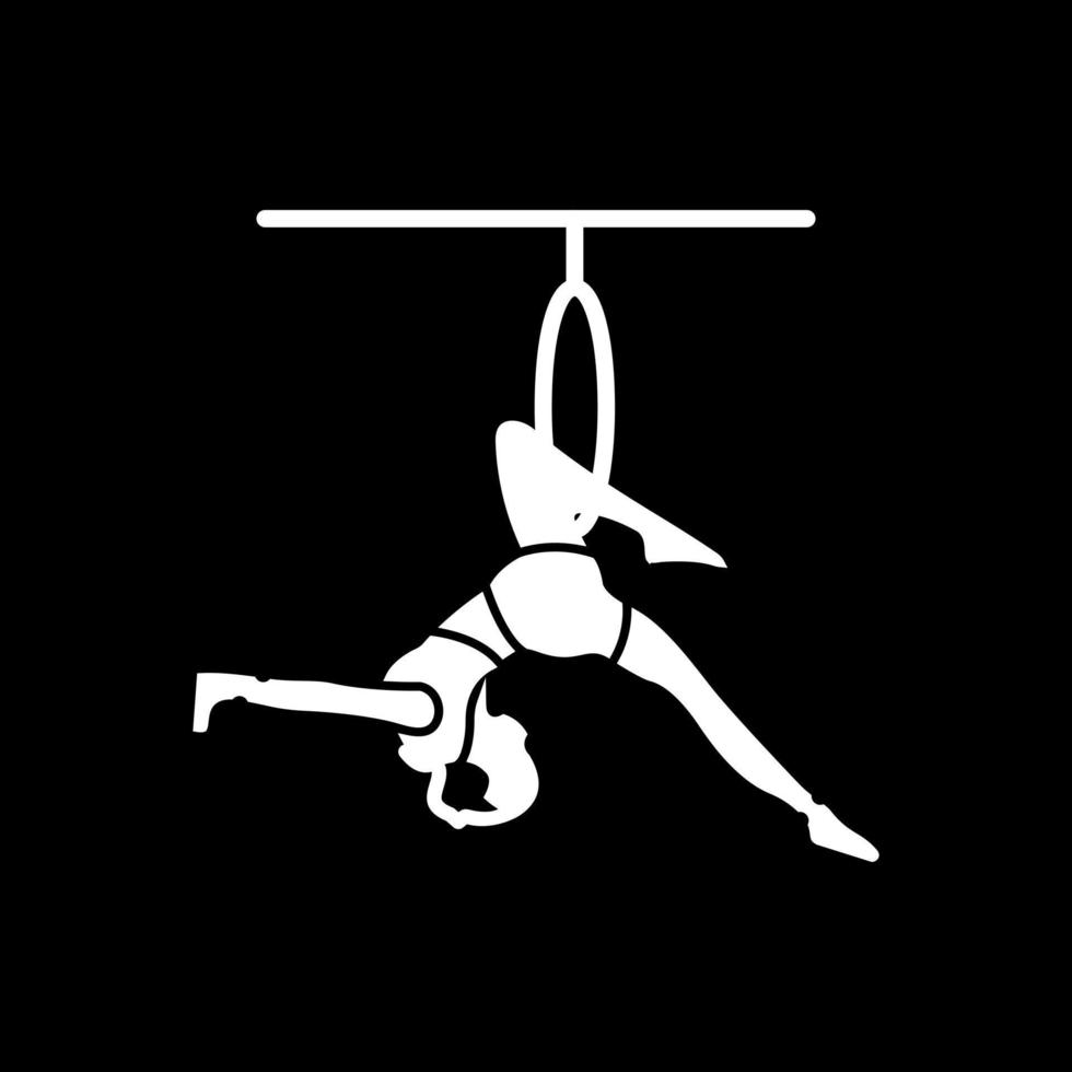 diseño de icono de vector de trapecista