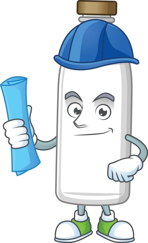 Milk bottle Cartoon character vector