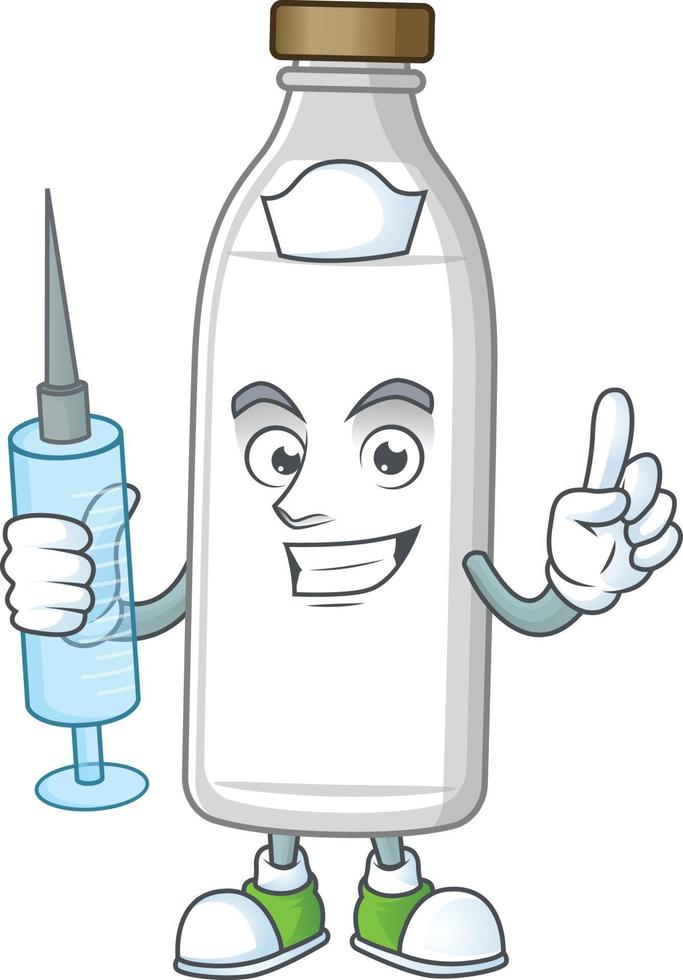 Milk bottle Cartoon character vector