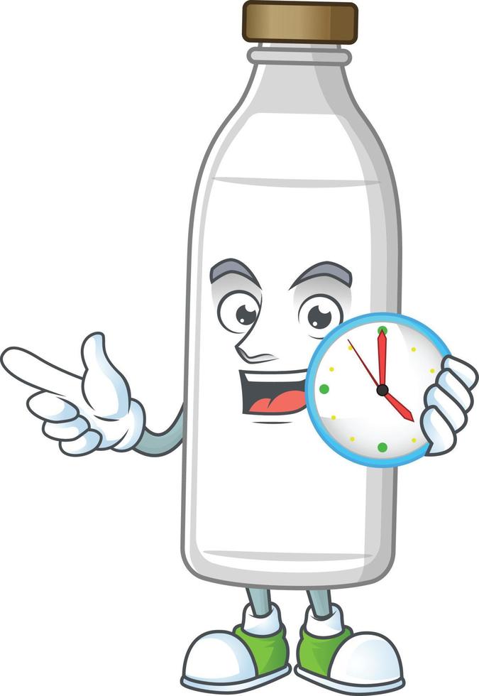 Milk bottle Cartoon character vector