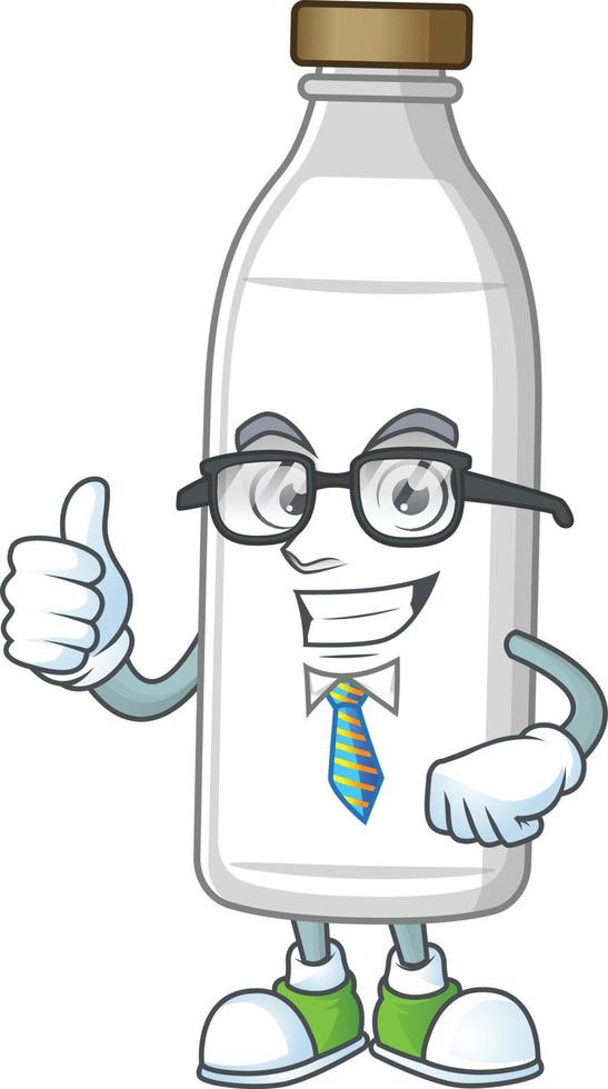 Milk bottle Cartoon character vector