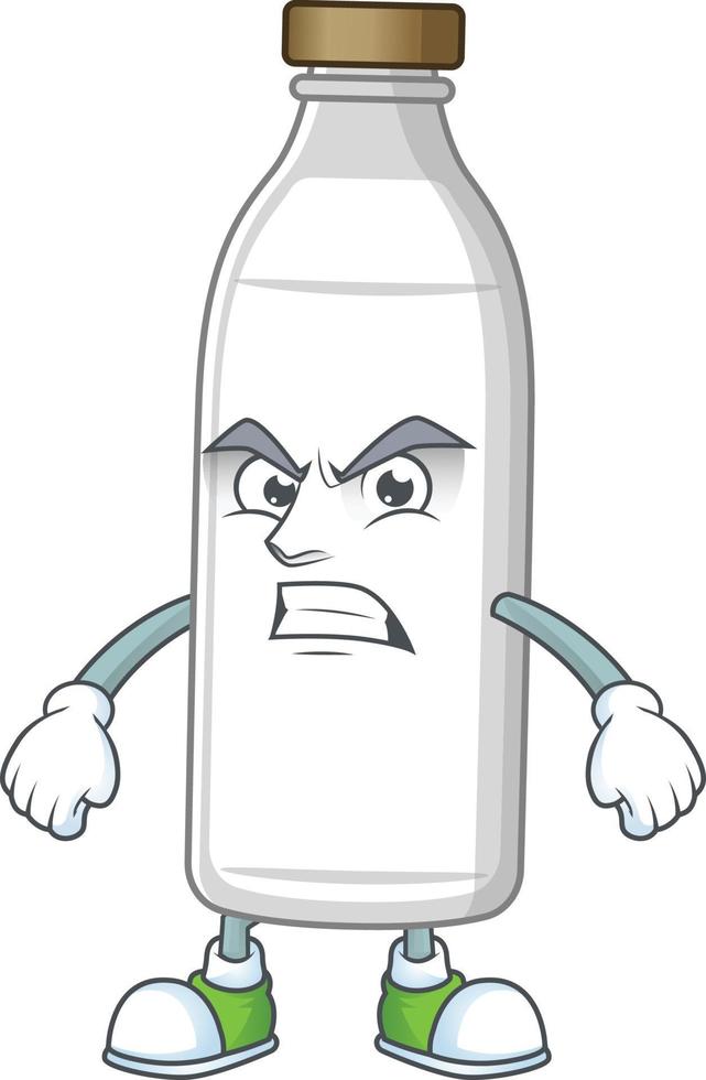 Leche botella dibujos animados personaje vector