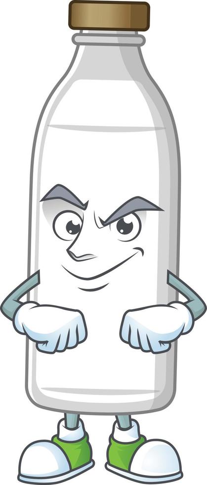 Leche botella dibujos animados personaje vector