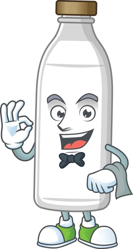 Leche botella dibujos animados personaje vector