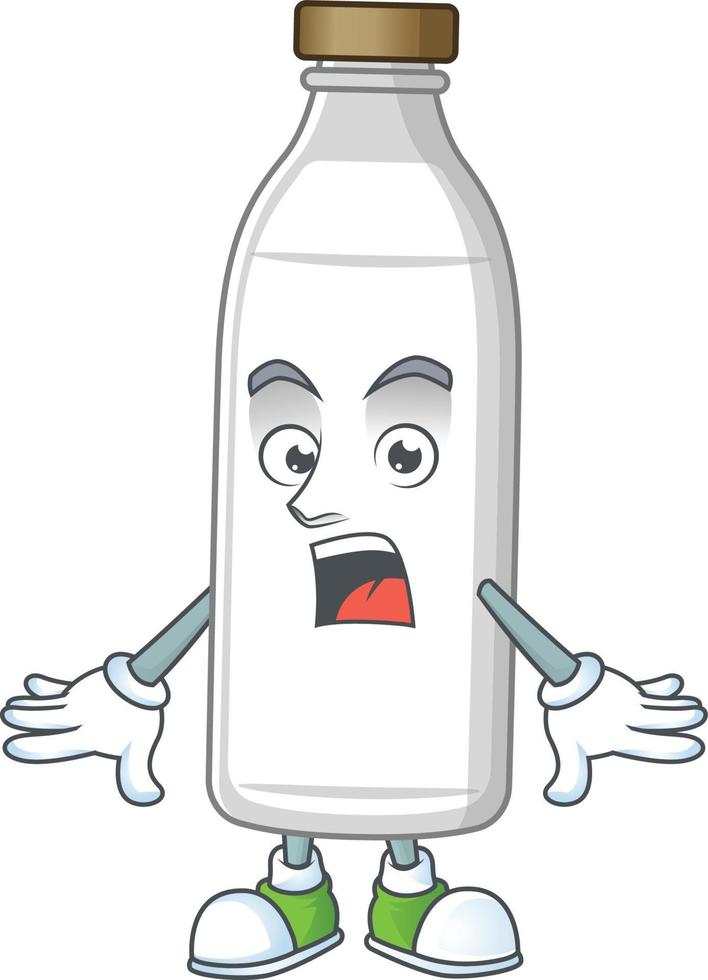 Leche botella dibujos animados personaje vector