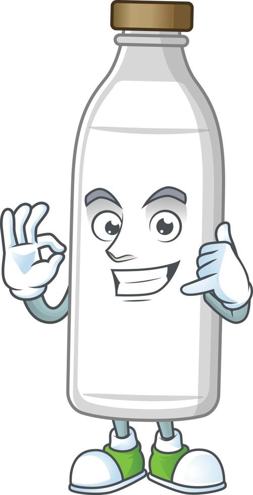 Milk bottle Cartoon character vector