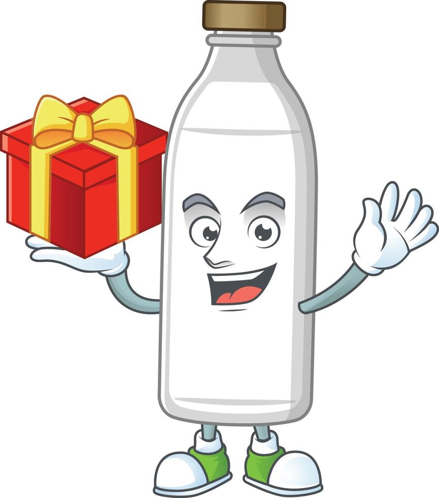 Milk bottle Cartoon character vector