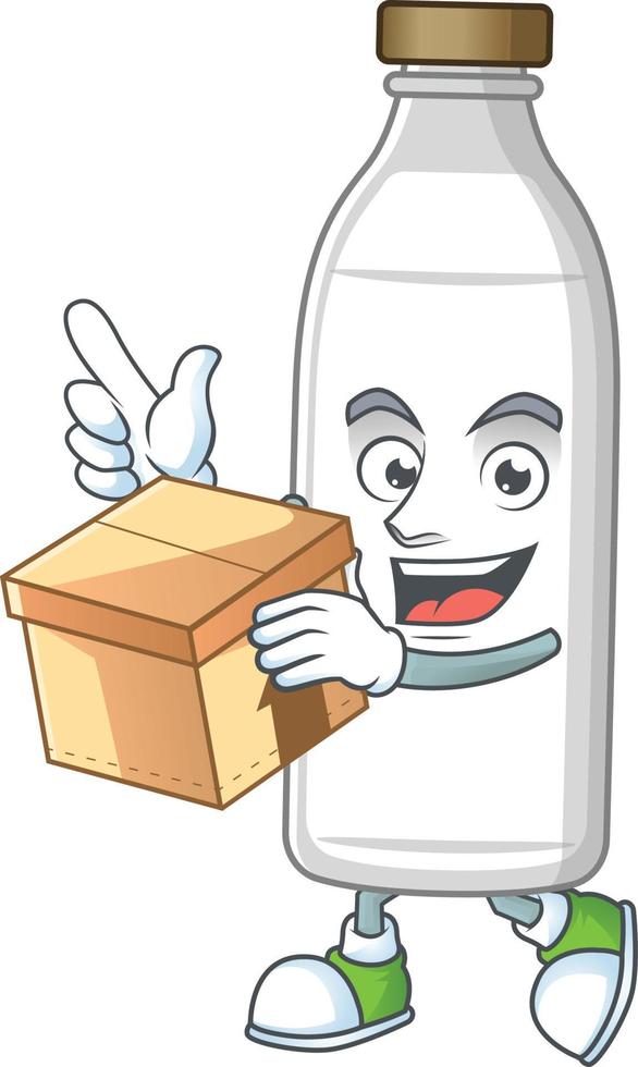 Milk bottle Cartoon character vector