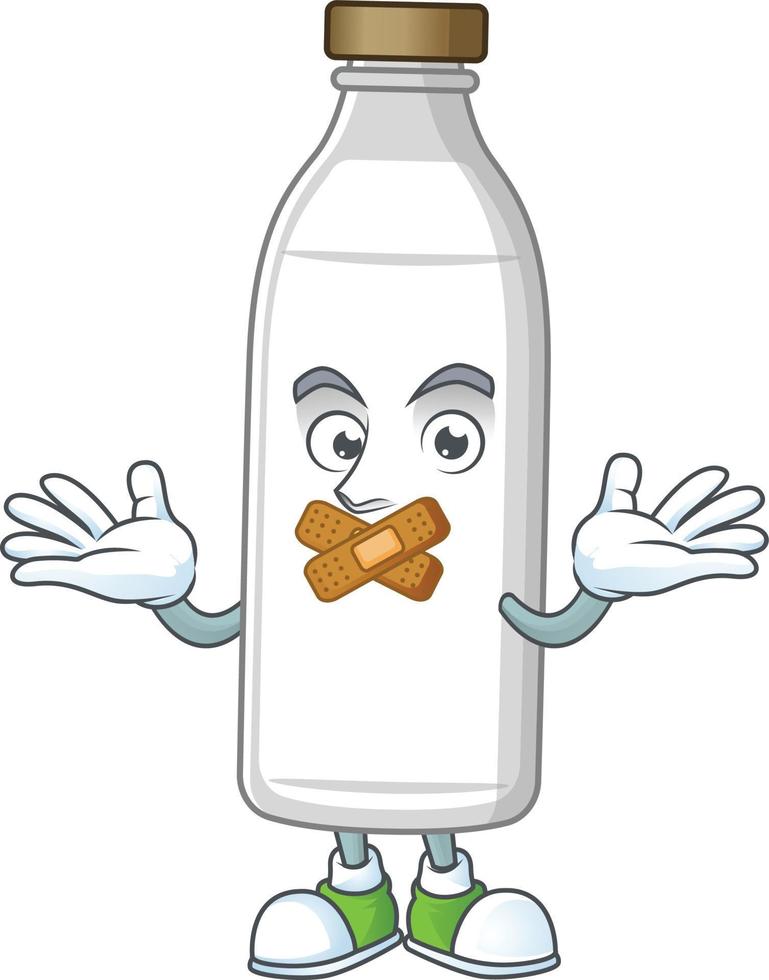 Leche botella dibujos animados personaje vector