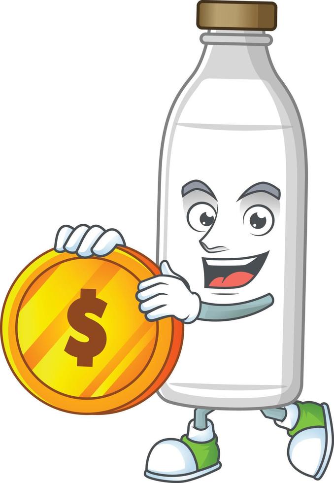 Milk bottle Cartoon character vector