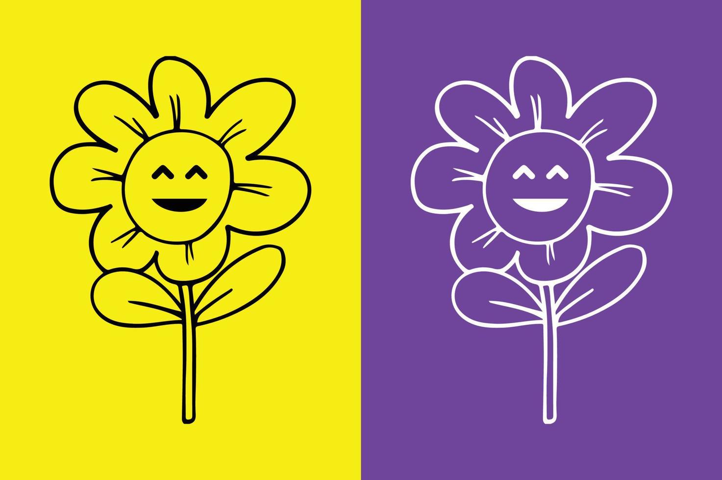 flor linda sonrisa emoji vector