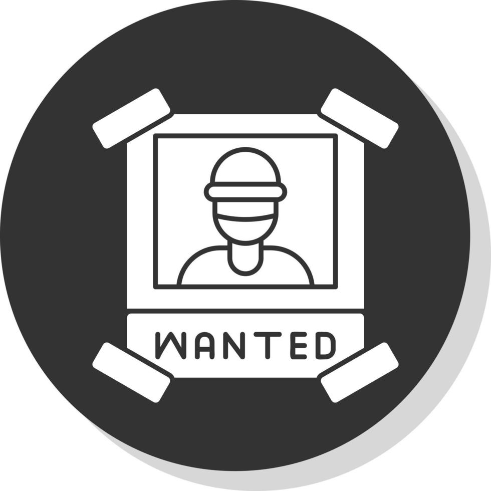 Wanted Vector Icon Design