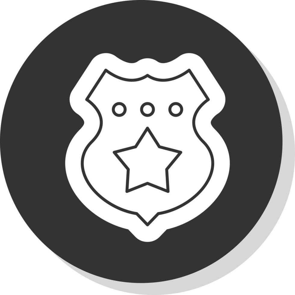diseño de icono de vector de placa de policía