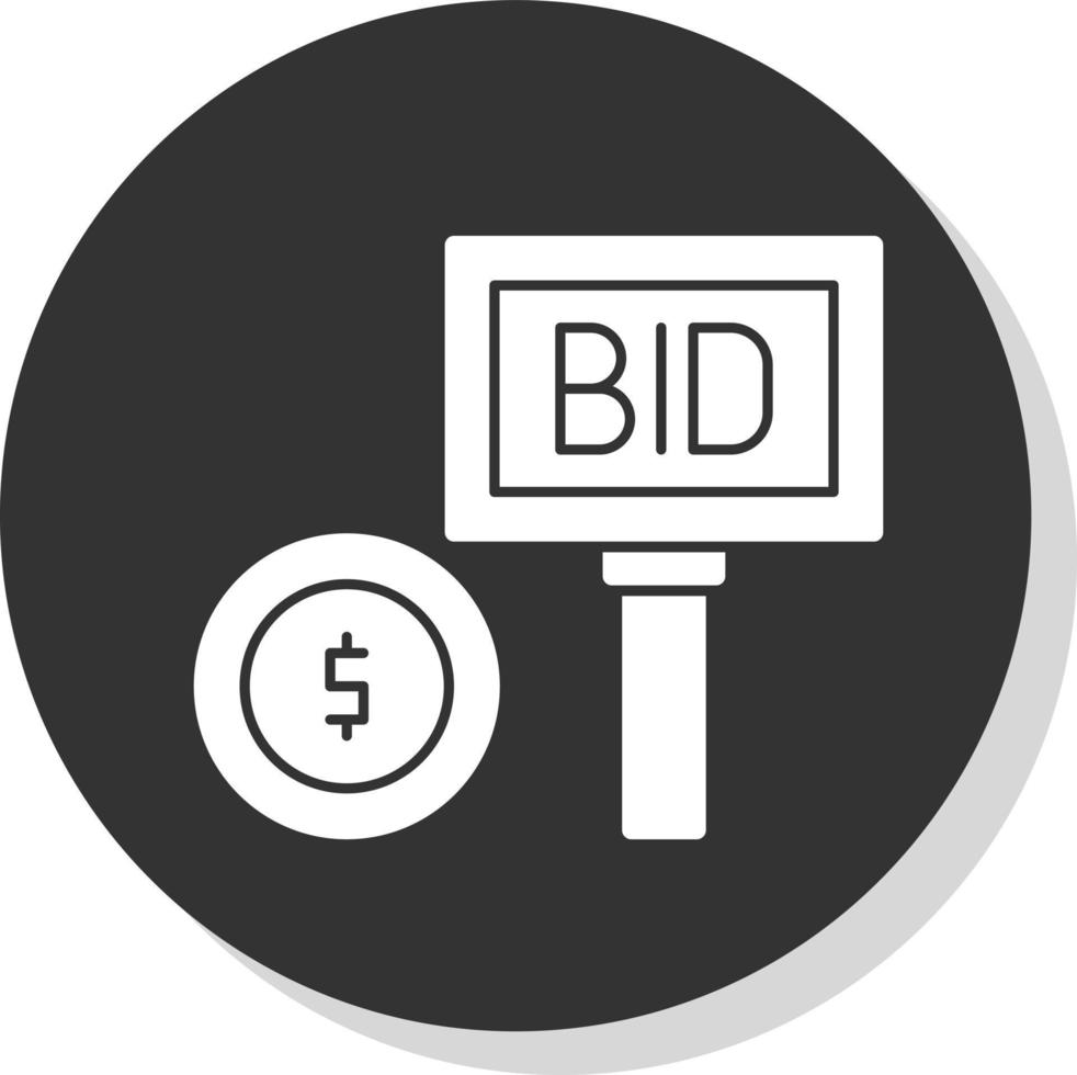 Bid Vector Icon Design