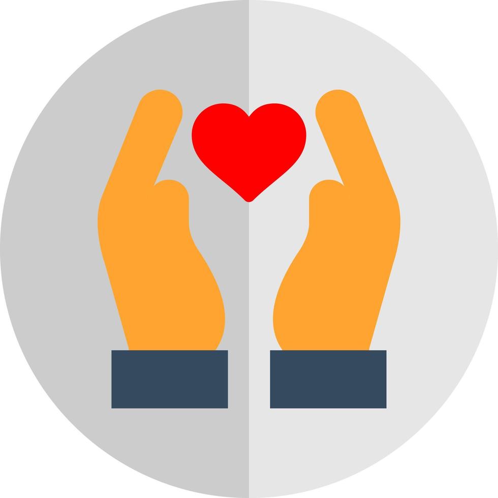 Hand Holding Heart Vector Icon Design