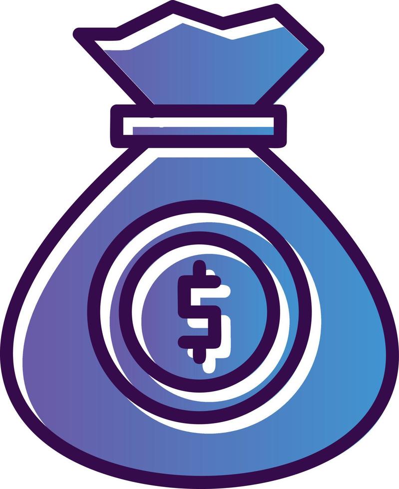 Money Bag Vector Icon Design