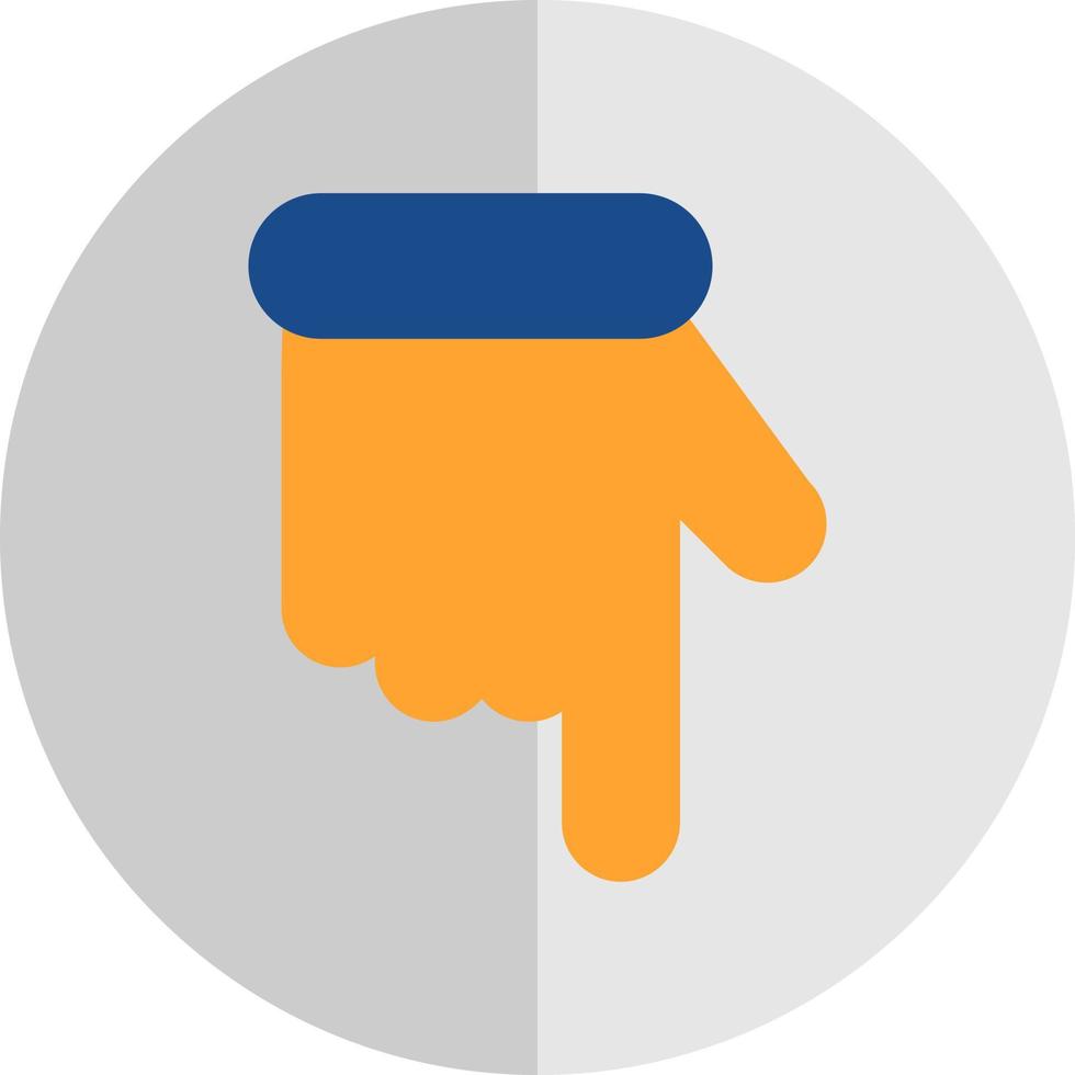 Hand Point Down Vector Icon Design