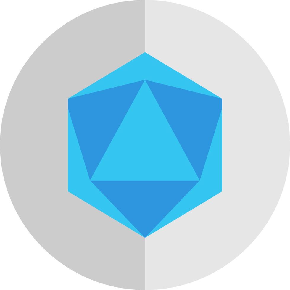 Dice D20 Vector Icon Design