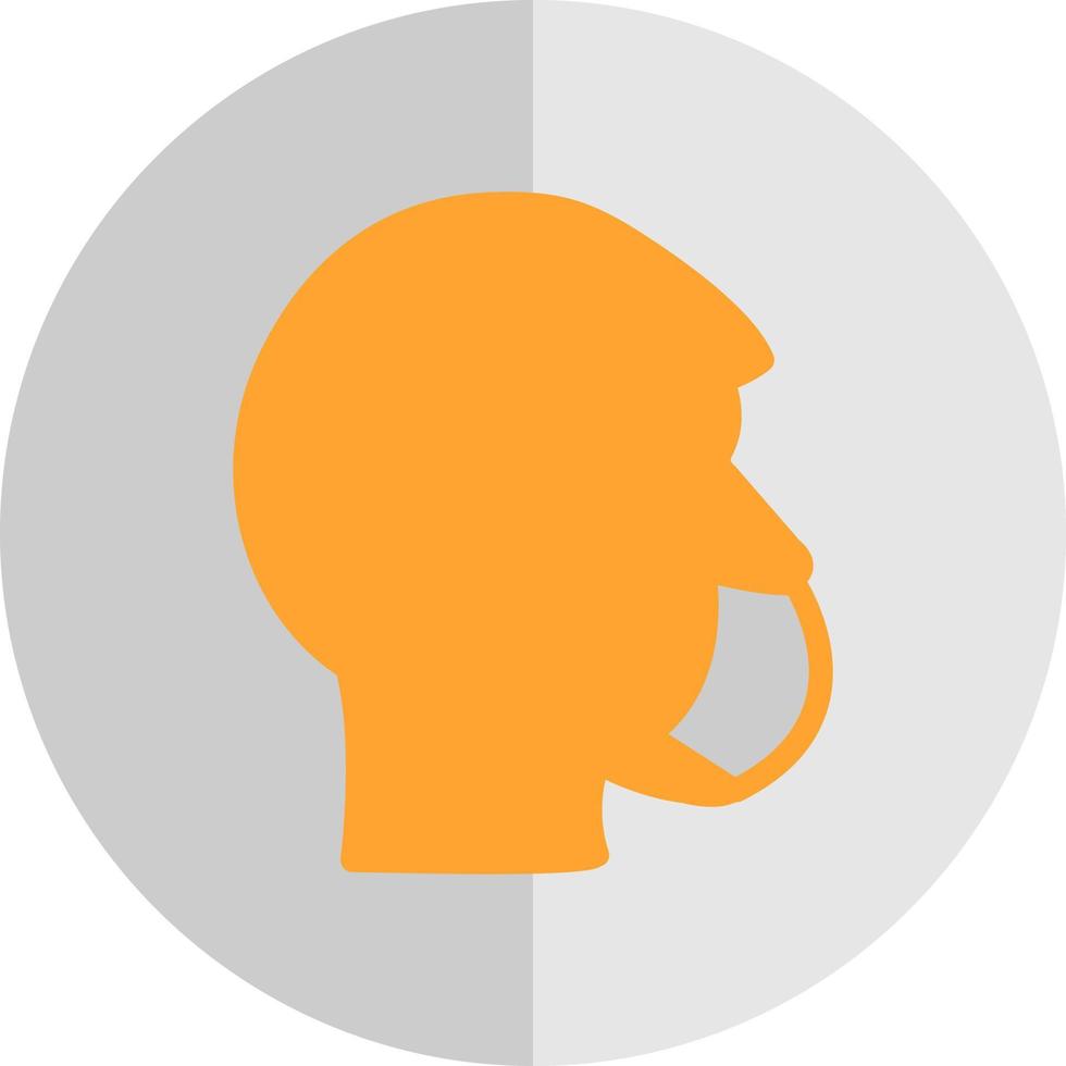 Head Side Mask Vector Icon Design