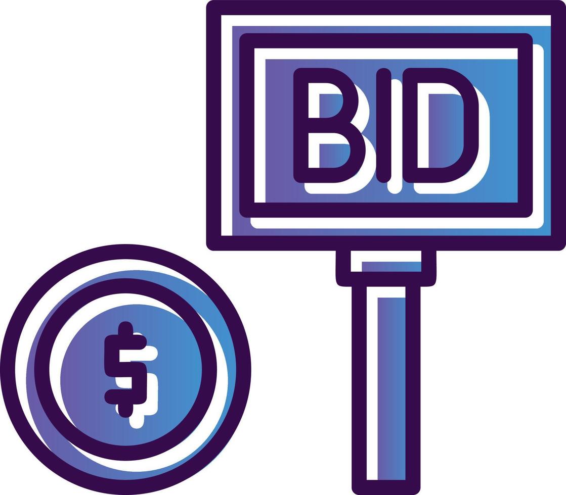 Bid Vector Icon Design