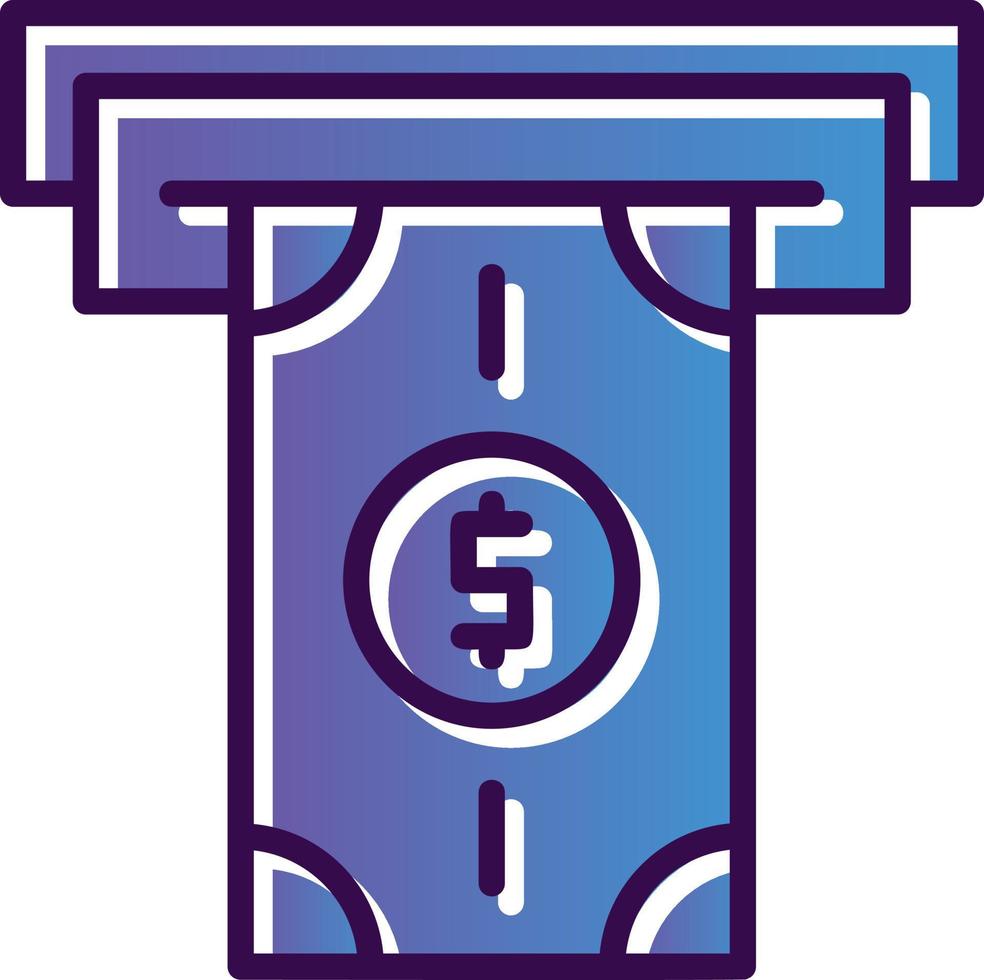 Money Withdrawal Vector Icon Design