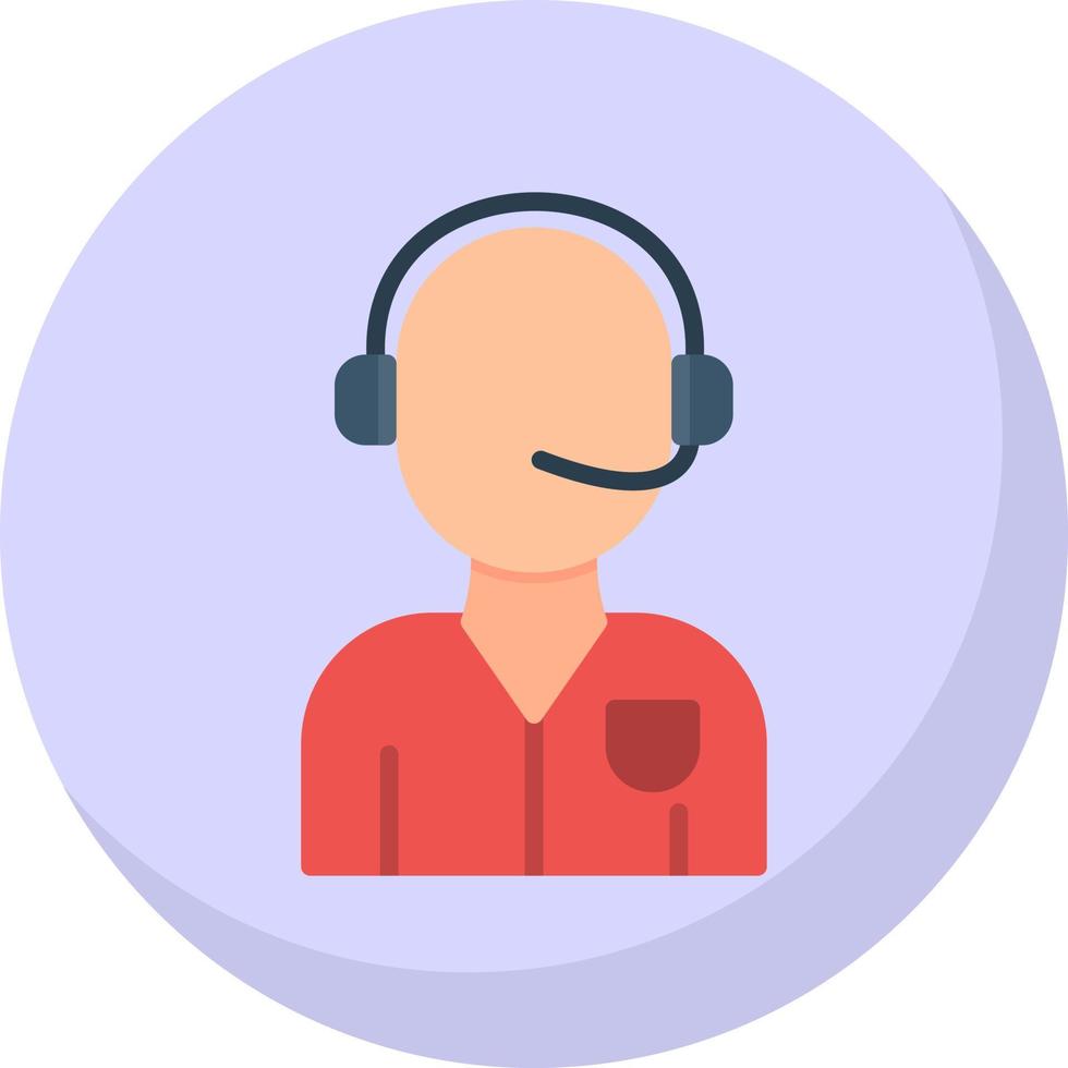 Customer Service Agent Vector Icon Design