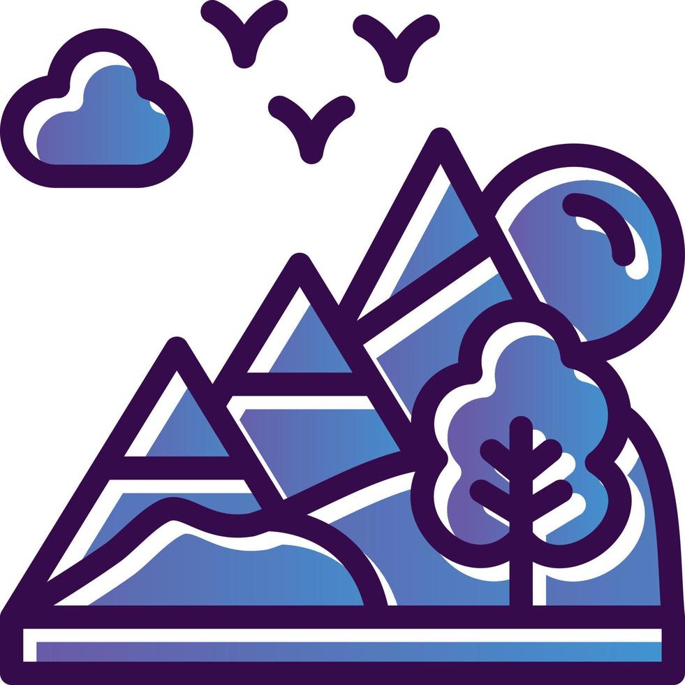 Landscape Vector Icon Design