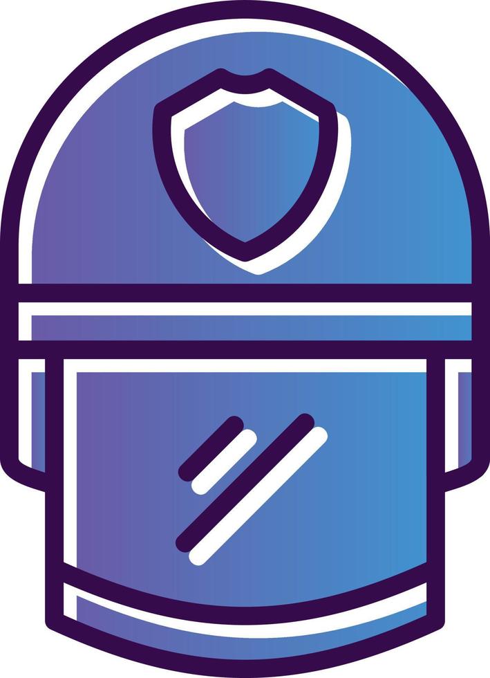 Police Helmet Vector Icon Design