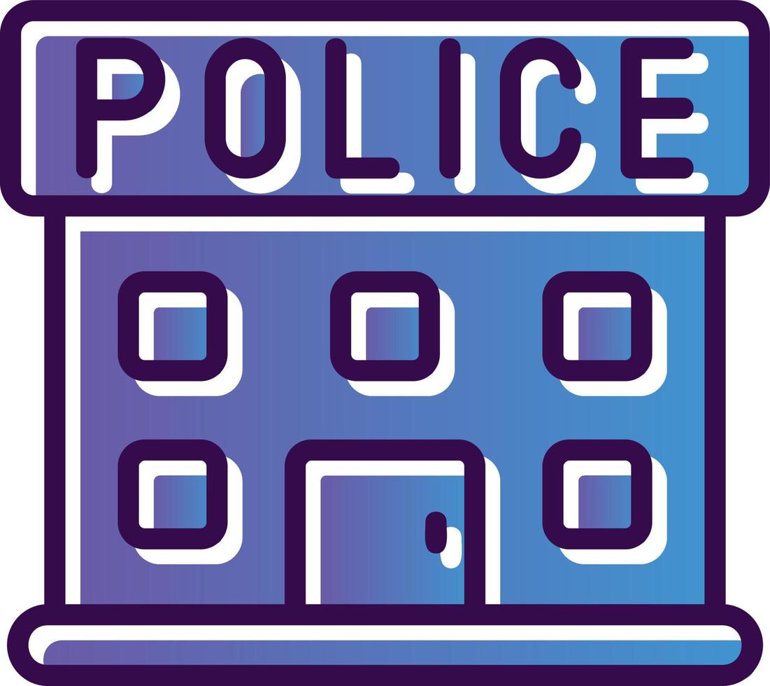 Police Station Vector Icon Design