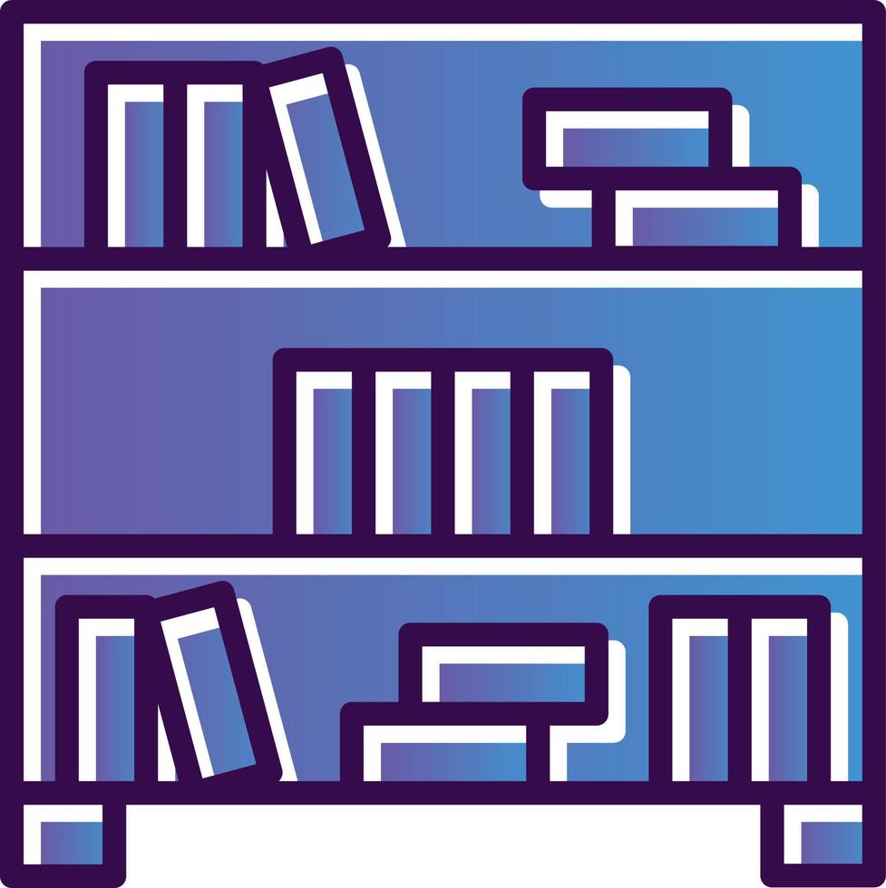 Bookshelf Vector Icon Design