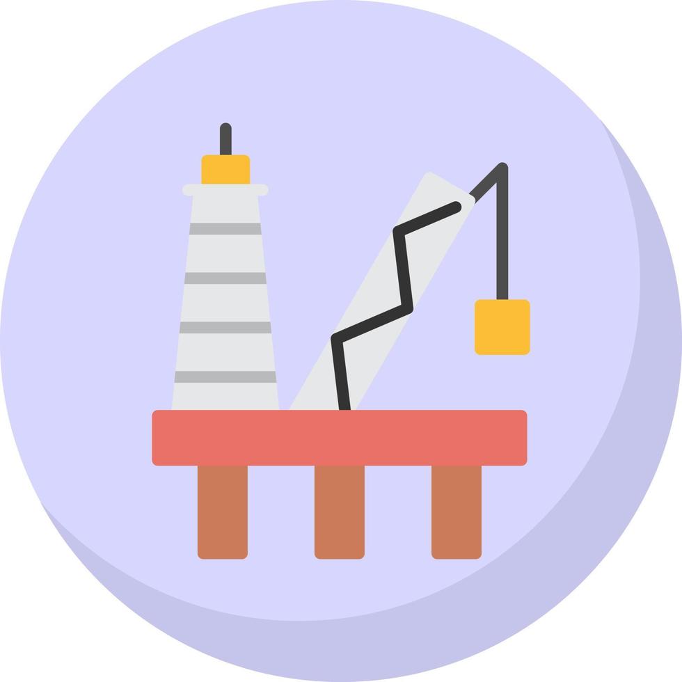 Oil Platform Vector Icon Design