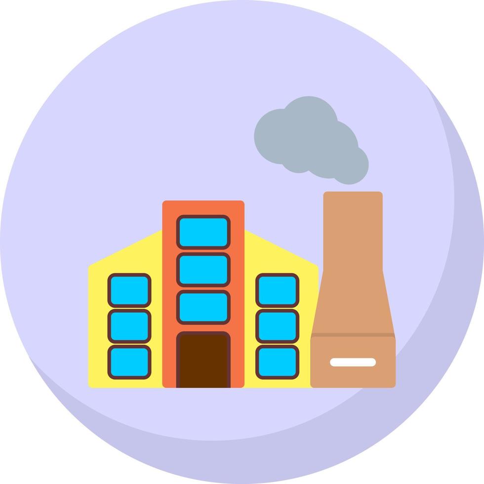 Factory Pollution Vector Icon Design