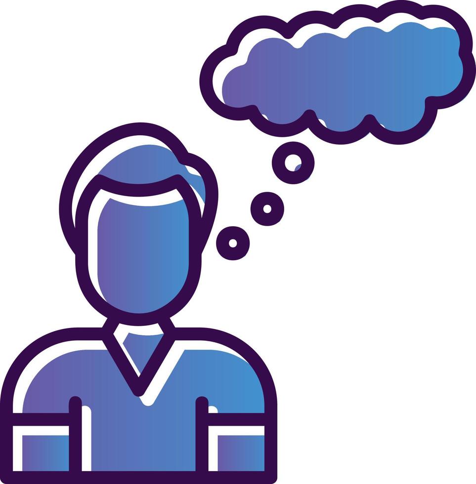 Thinking Vector Icon Design