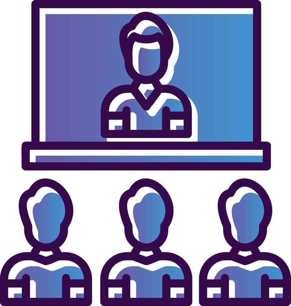 Video Conference Vector Icon Design